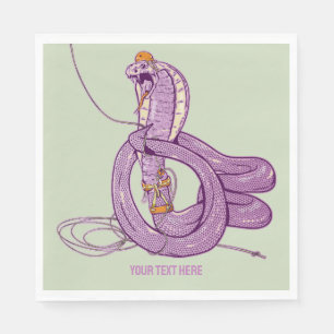 Kung Cobra Snake Sten klättring Pappersservett