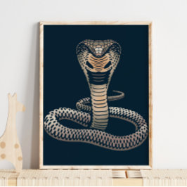 Kung Cobra Wildlife Skriv ut | Kobra-utskrift Poster