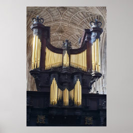 Kung College Chapel Organ, Cambridge Poster