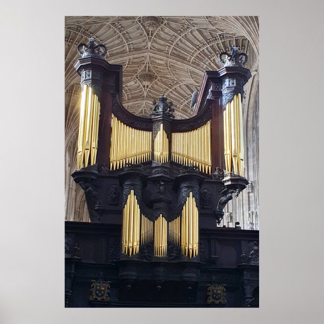 Kung College Chapel Organ, Cambridge Poster (Framsidan)