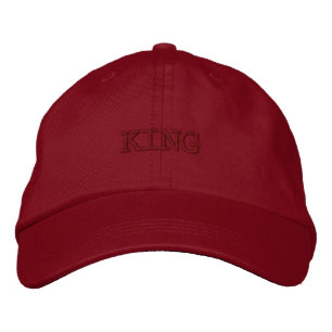 KUNG Coola Handsome Elegant-Hat Nice Red Färg Broderad Keps