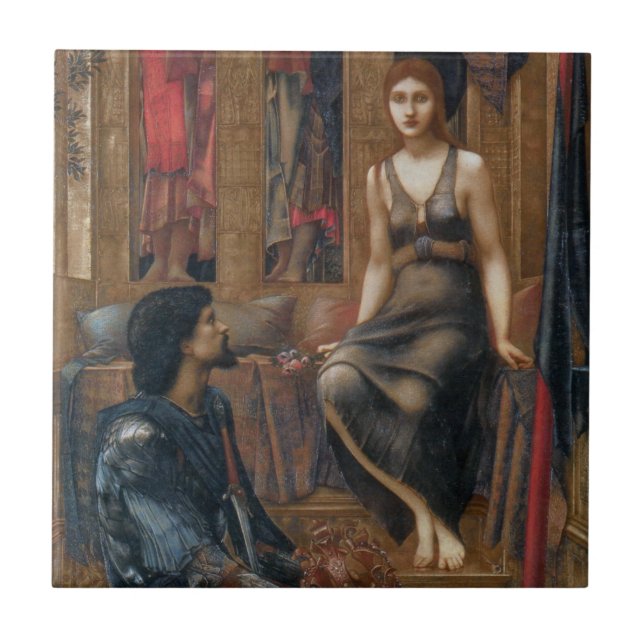 Kung Cophetua och Beggar Maid (av Burne-Jones) Kakelplatta (Framsidan)