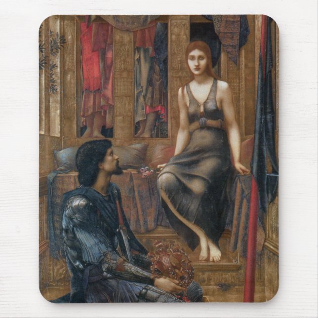 Kung Cophetua och Beggar Maid (av Burne-Jones) Musmatta (Framsidan)