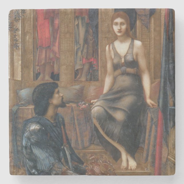 Kung Cophetua och Beggar Maid (av Burne-Jones) Stenunderlägg (Framsidan)