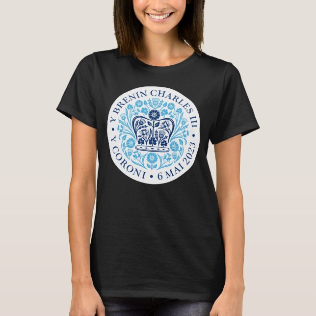 Kung Coronation 2023 Merchandise Welsh Emblem T Shirt (Framsida)