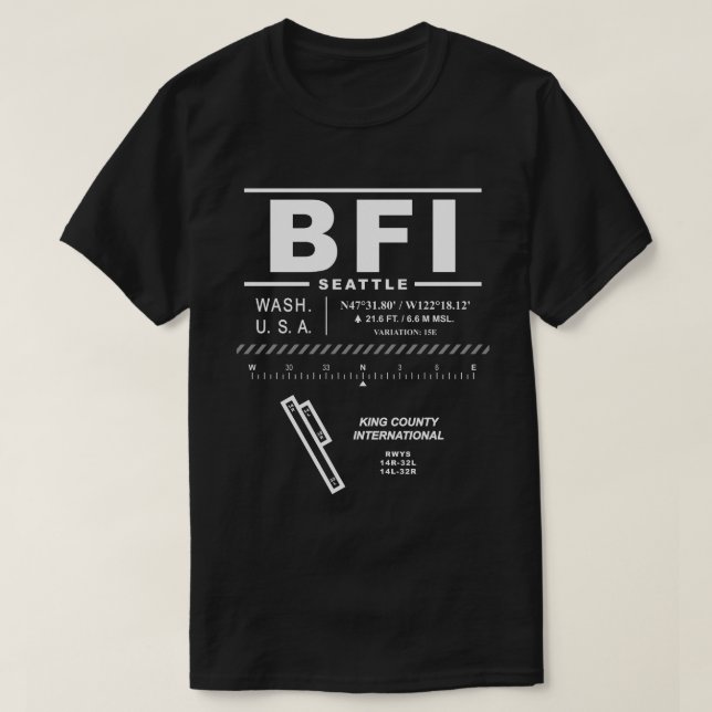 Kung County Internationell Airport BFI T Shirt (Design framsida)