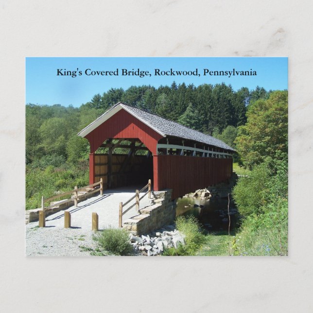 Kung Covered Bridge Postcards Vykort (Framsida)