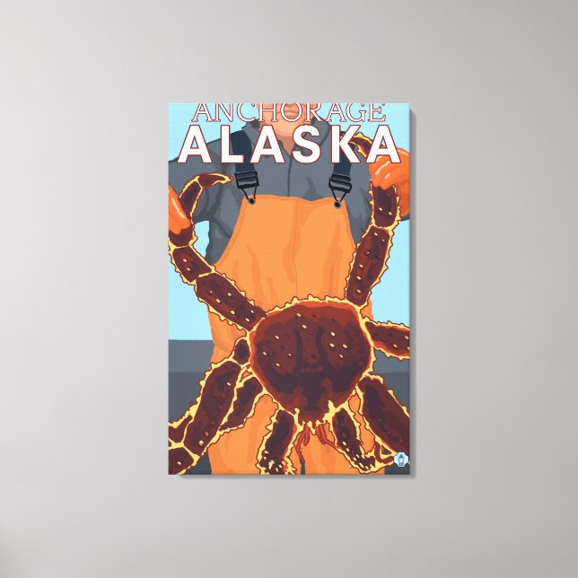 Kung Crab Fisherman - Anchorage, Alaska Canvastryck (Framsida)
