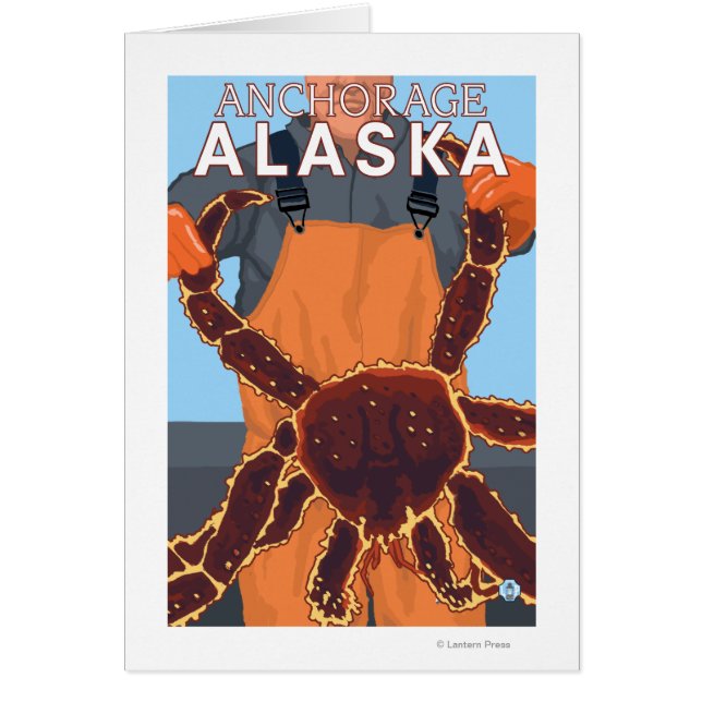 Kung Crab Fisherman - Anchorage, Alaska Hälsningskort (Framsidan)