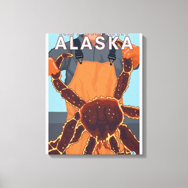 Kung Crab Fisherman - Ketchikan, Alaska Canvastryck (Framsida)