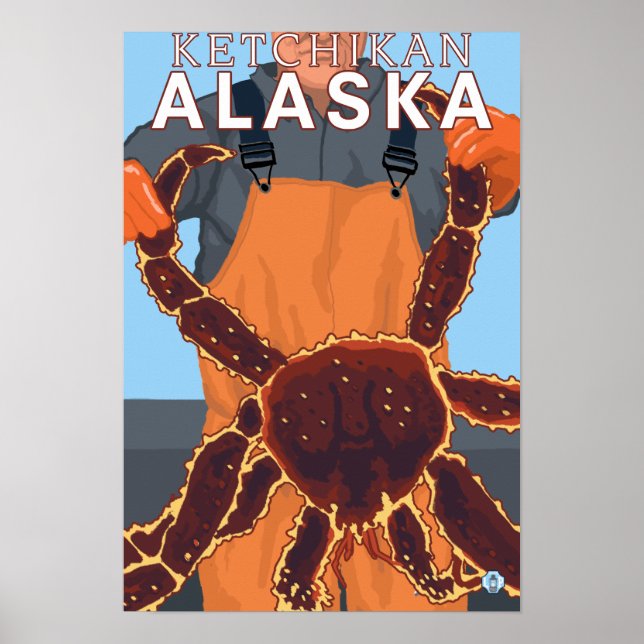 Kung Crab Fisherman - Ketchikan, Alaska Poster (Framsidan)