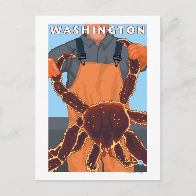 Kung Crab Fisherman - Washington Vykort (Framsida)