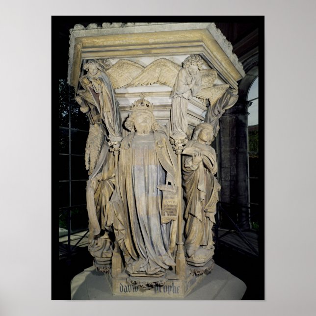 Kung David flankerades av Moses och Jeremiah Poster (Framsidan)