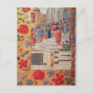 Kung David och musiker, från breviaryen Vykort