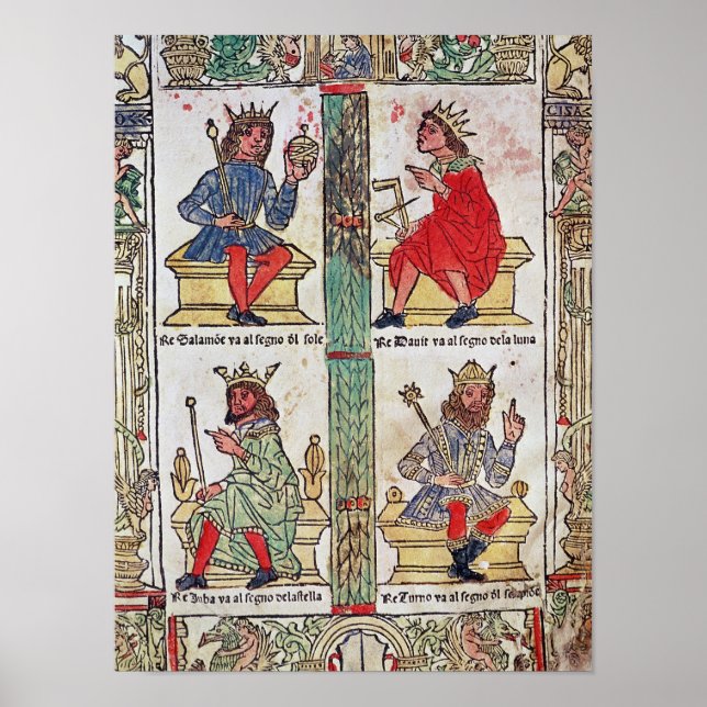 Kung David, Solomon, Luba och Turnis Poster (Framsidan)