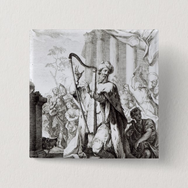 Kung David som leker lyran Knapp (Framsida)