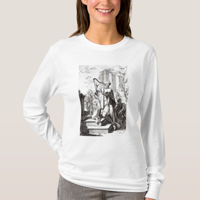 Kung David som leker lyran Tee Shirt (Framsida)