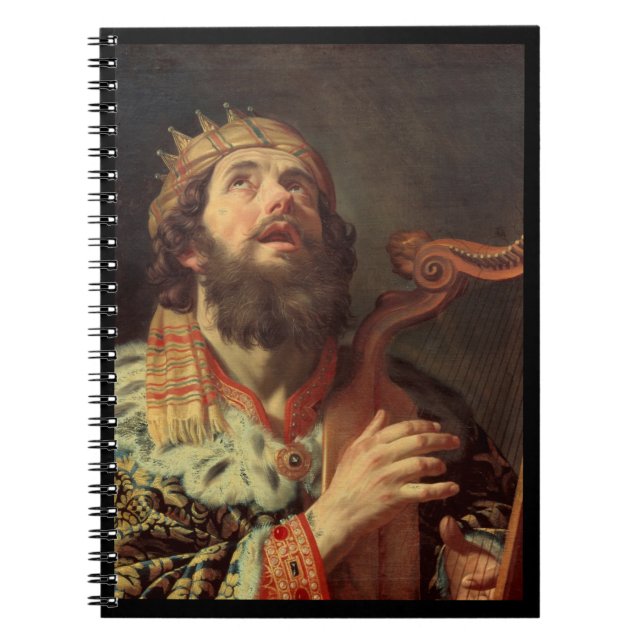 Kung David som spelar Harp Anteckningsbok (Framsidan)