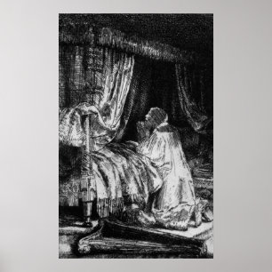 Kung David vid bön, 1652 Poster