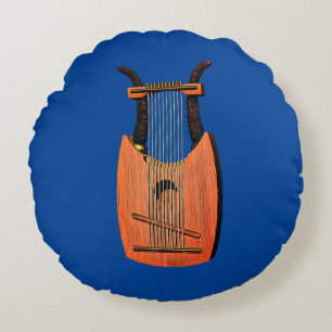 Kung David's Harp Rund Kudde