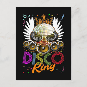 Kung Disco Funky Musik Dansar Vykort