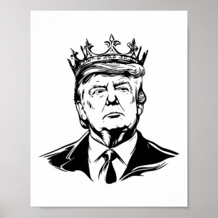 Kung Donald Trump Donald Trump Kungligheter Poster