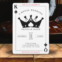 Kung & drottning av Spades Casino Poker Card Bröll