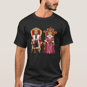 Kung drottning med Krona på tronen T Shirt