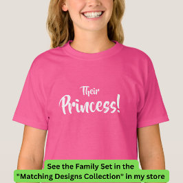 Kung drottning, prinsen, deras prinsessan Matching T Shirt