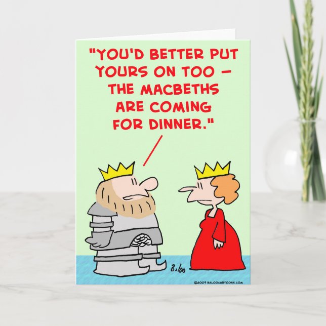 kung drottningarmé macbeths middagshakespeare kort (Framsida)
