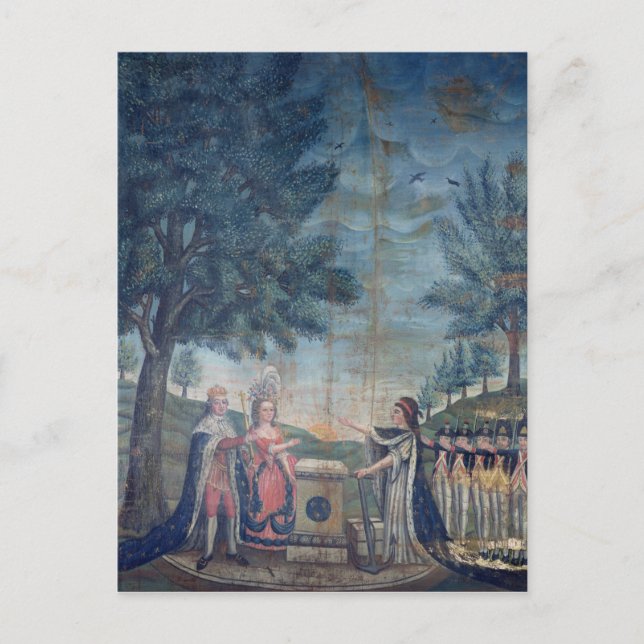 Kung, drottningen vykort (Framsida)