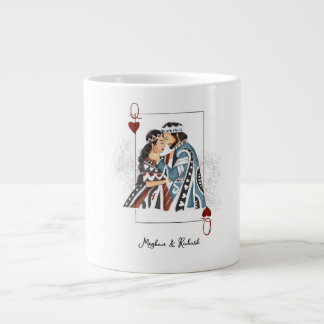 Kung drottningpar kort jumbo mugg