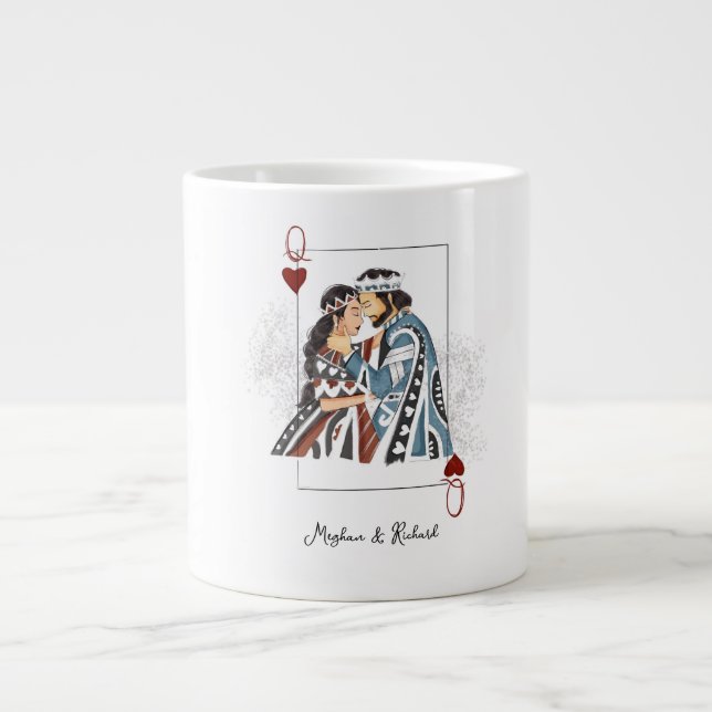 Kung drottningpar kort jumbo mugg (Framsidan)