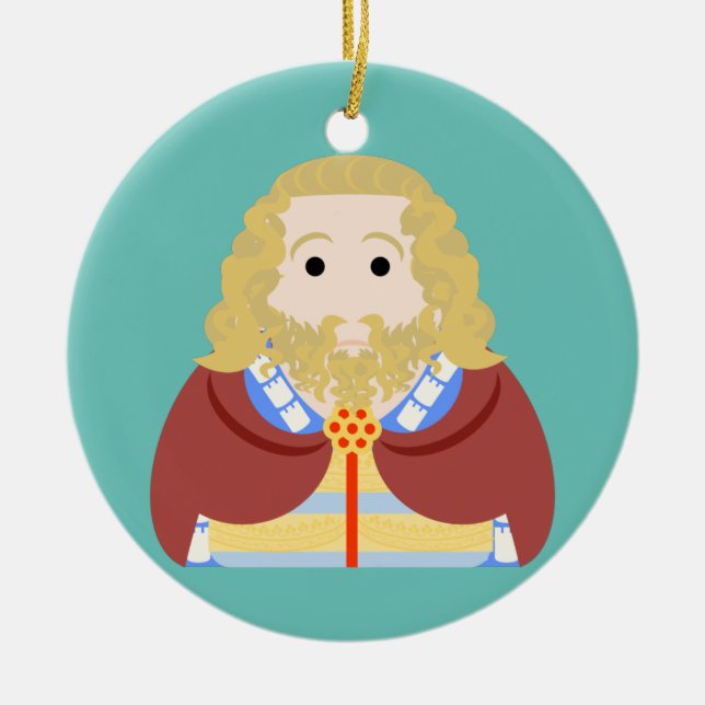 Kung Edward II i England Julgransprydnad Keramik (Framsidan)