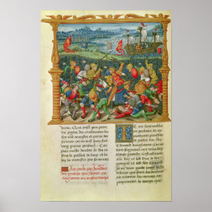 Kung Edward III Waging Krig vid slaget vid Poster