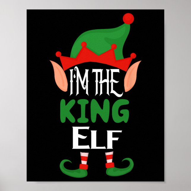 Kung Elf Costume Funny Matching Family Group Chris Poster (Framsidan)