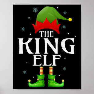 Kung Elf Julafton Matching Family Group jul-gran Poster
