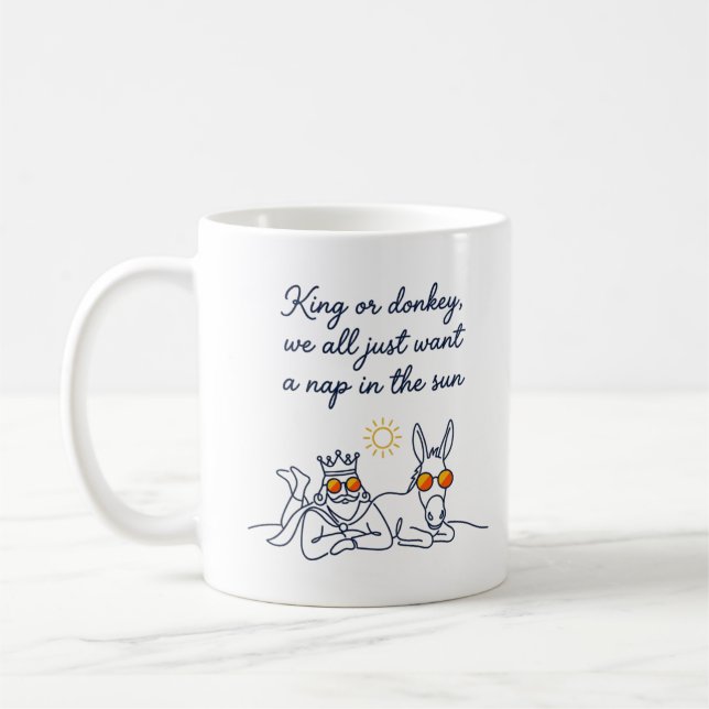 Kung eller Åsna tupplur i solen Kaffemugg (Vänster)