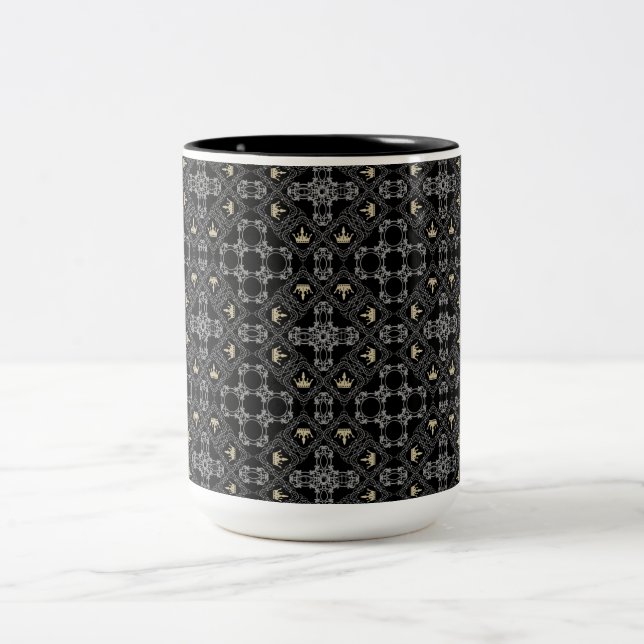 Kung eller drottning-mugg Två-Tonad mugg (Center)