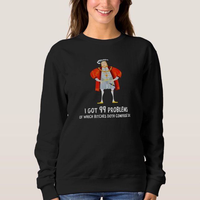 Kung England Henry Viii History 99 Maka Problems H T Shirt (Framsida)