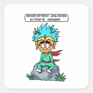 Kung Eriks djungelhaveri – Pixel Art Fyrkantigt Klistermärke