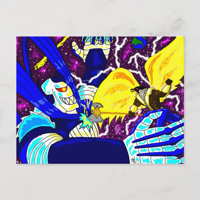 Kung Falcon vs Maniac-vykort Vykort (Framsida)