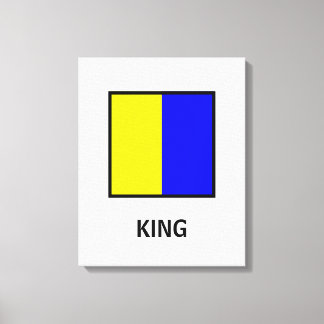 Kung-familjen Namn Nautical Flagga Canvastryck