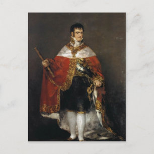 Kung Ferdinand VII i Spanien i hans statsstödsband Vykort