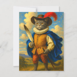 Kung First Blade | A Musketeer Cat Honor Vykort