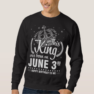 Kung föddes den 3 juni Grattis på födelsedagen til Lång Ärmad Tröja