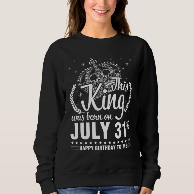 Kung föddes i juli 31a Grattis på födelsedagen til T Shirt (Framsida)