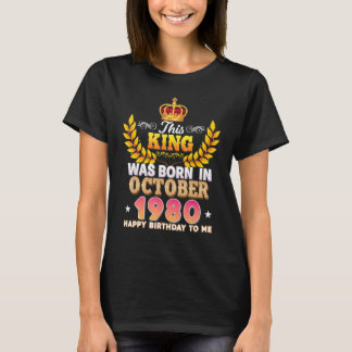 Kung föddes i oktober 1980 Lycklig 42:a fågeln T Shirt