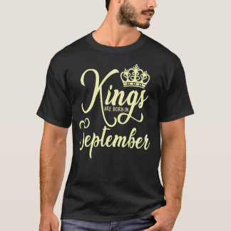 Kung födelsedag Krona Born i september Manar Bday T Shirt