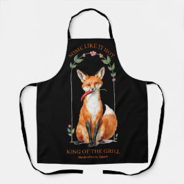 Kung för grillen Kryddig Fox BBQ-kö Apron 